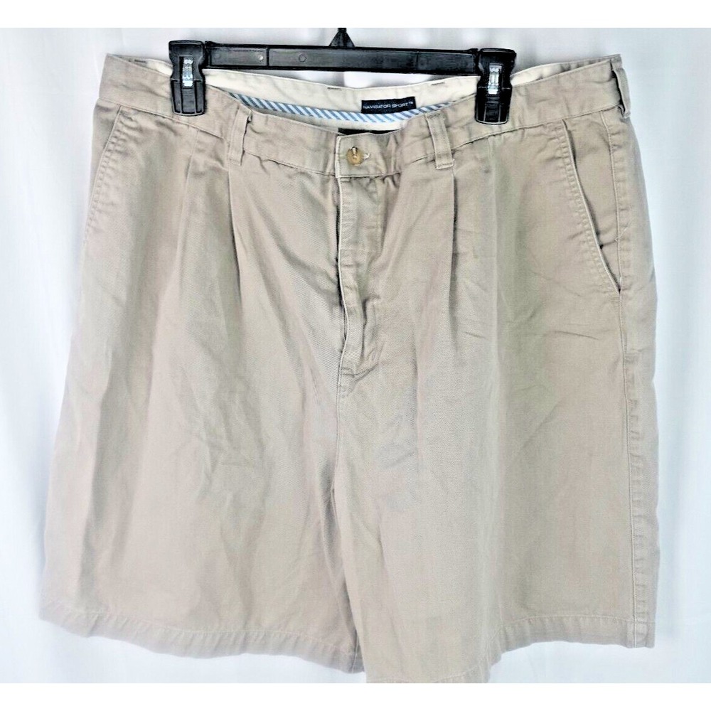 Catalina Navigator Short Men's 40 Khaki‎ Pleated Chino Shorts Classic Dadcore